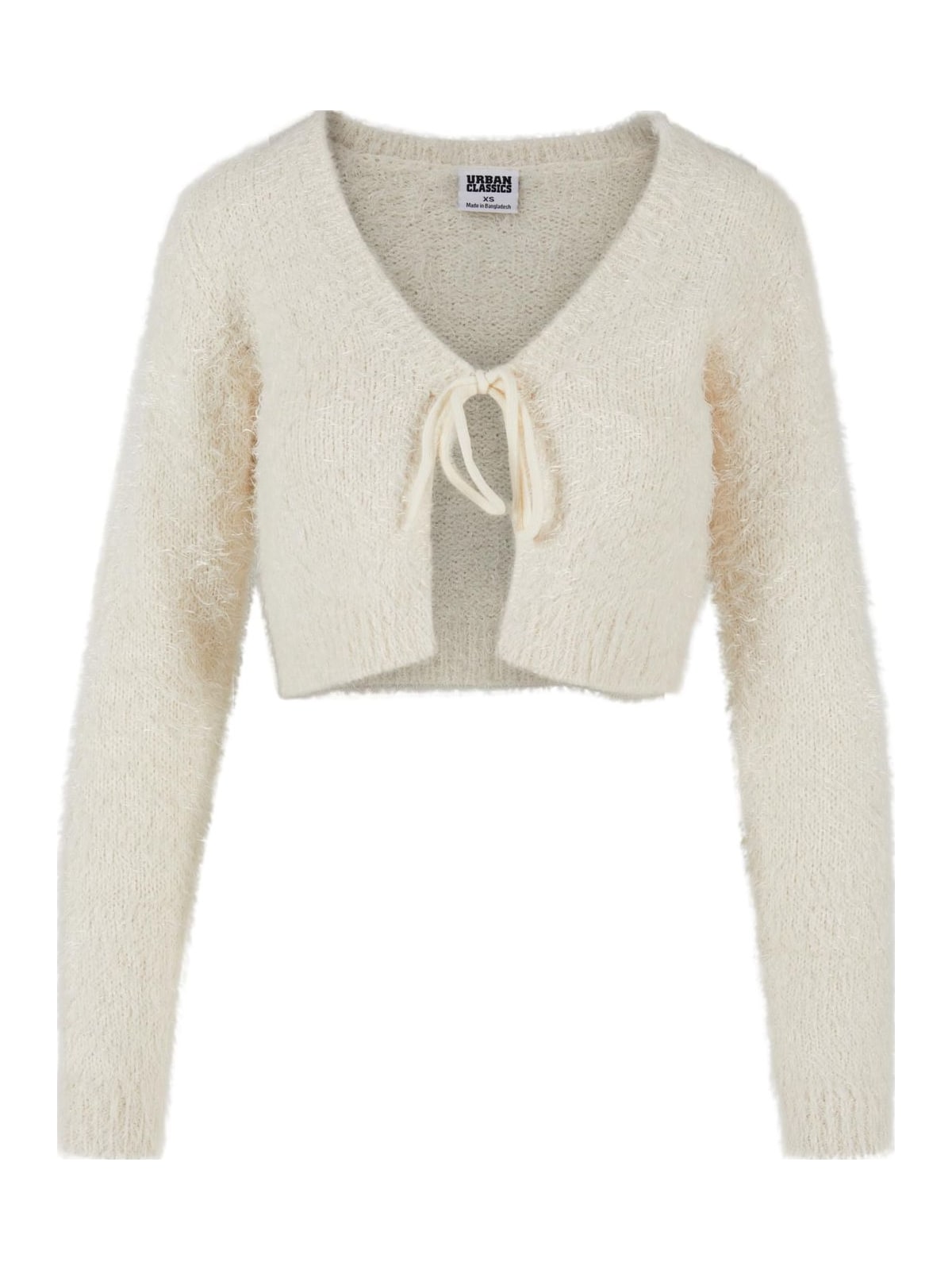 Γυναικεία Πλεκτή Ζακέτα Tied Cropped Feather TB6082 Urban Classics Whitesand