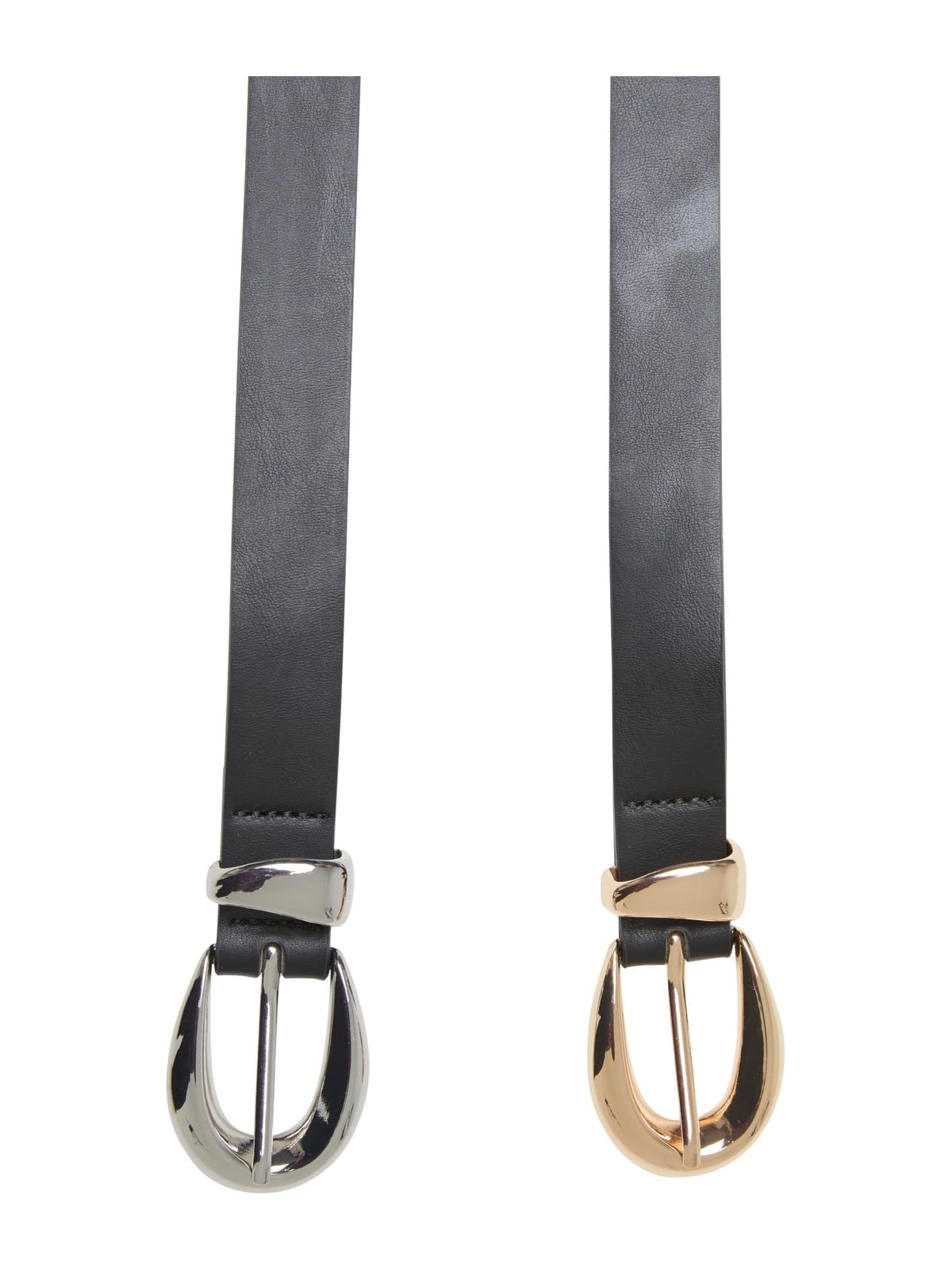 Σετ 2 Ζώνες Chunky Buckle Loop TB7211A-17832 Urban Classics black/gold+black/silver