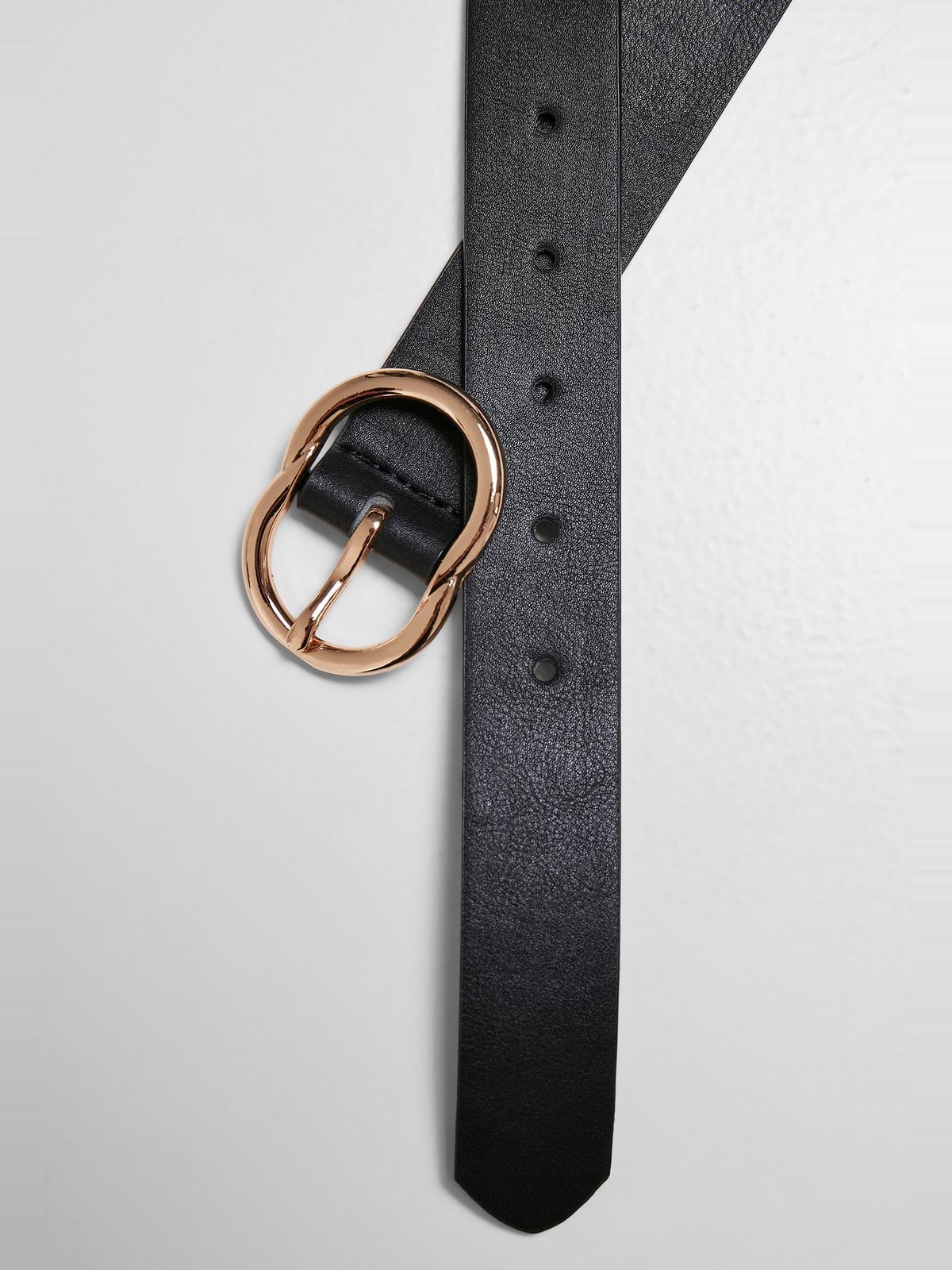 Small Ring Buckle Belt Urban Classics TB5212-01217 black/gold