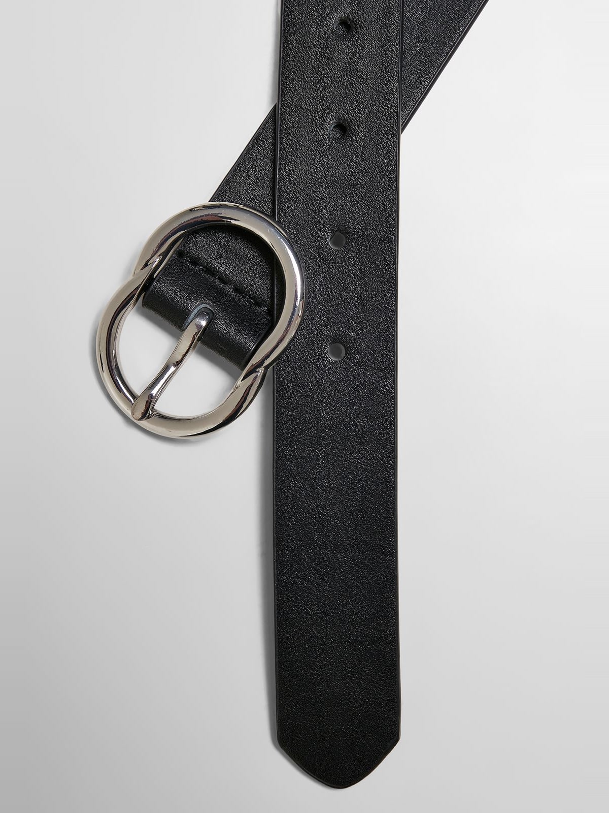 Small Ring Buckle Belt Urban Classics TB5212-02499 black/silver