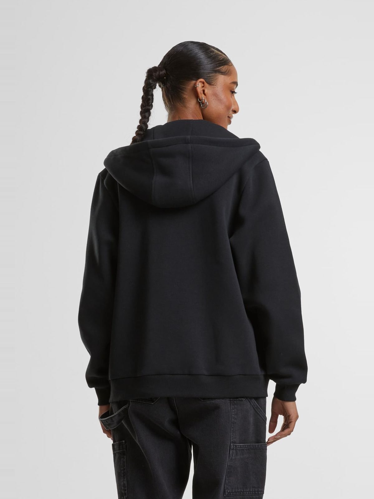 Γυναικεία Ζακέτα με Κουκούλα Fluffy Zip Hoody TB7286-00007 Urban Classics Black
