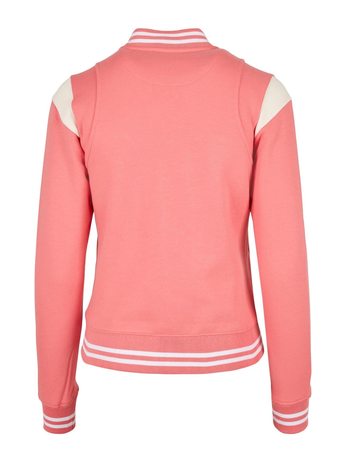 Ladies Inset College Sweat Jacket Urban Classics TB2618-02923 palepink/whitesand