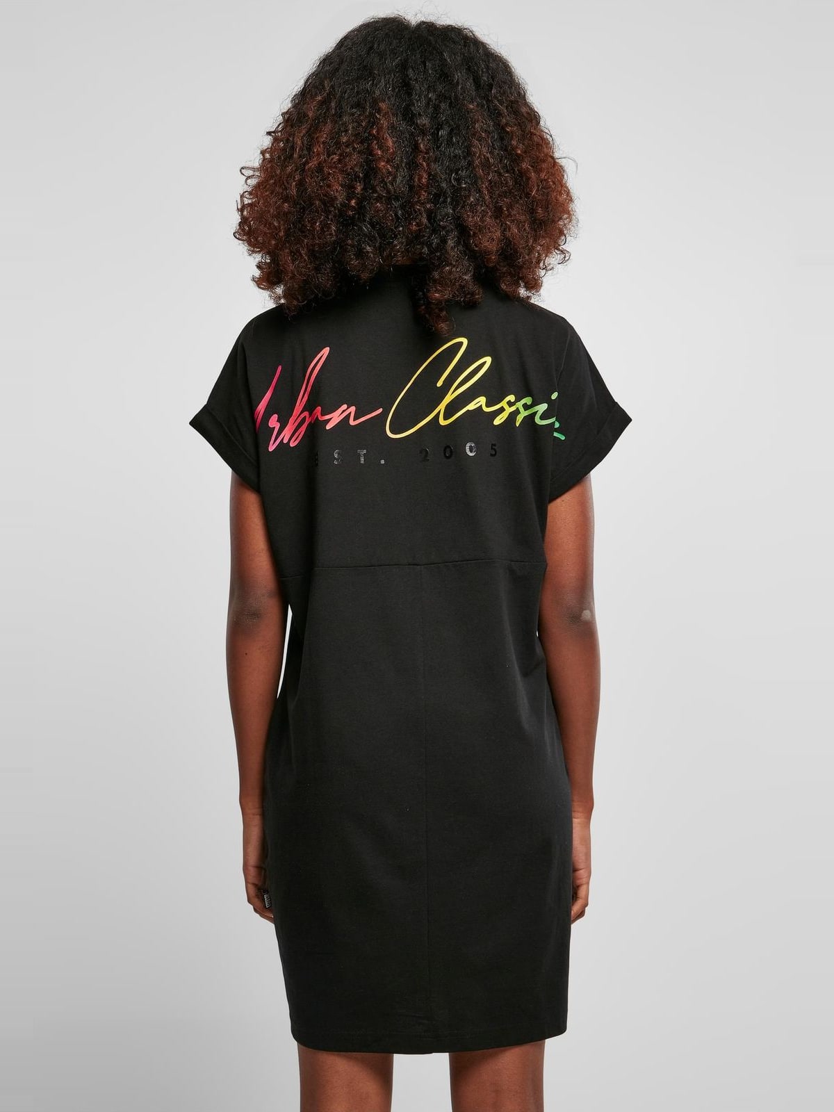 Γυναικείο Φόρεμα Rainbow Tee TB4793 Urban Classics Black/Rainbow Black
