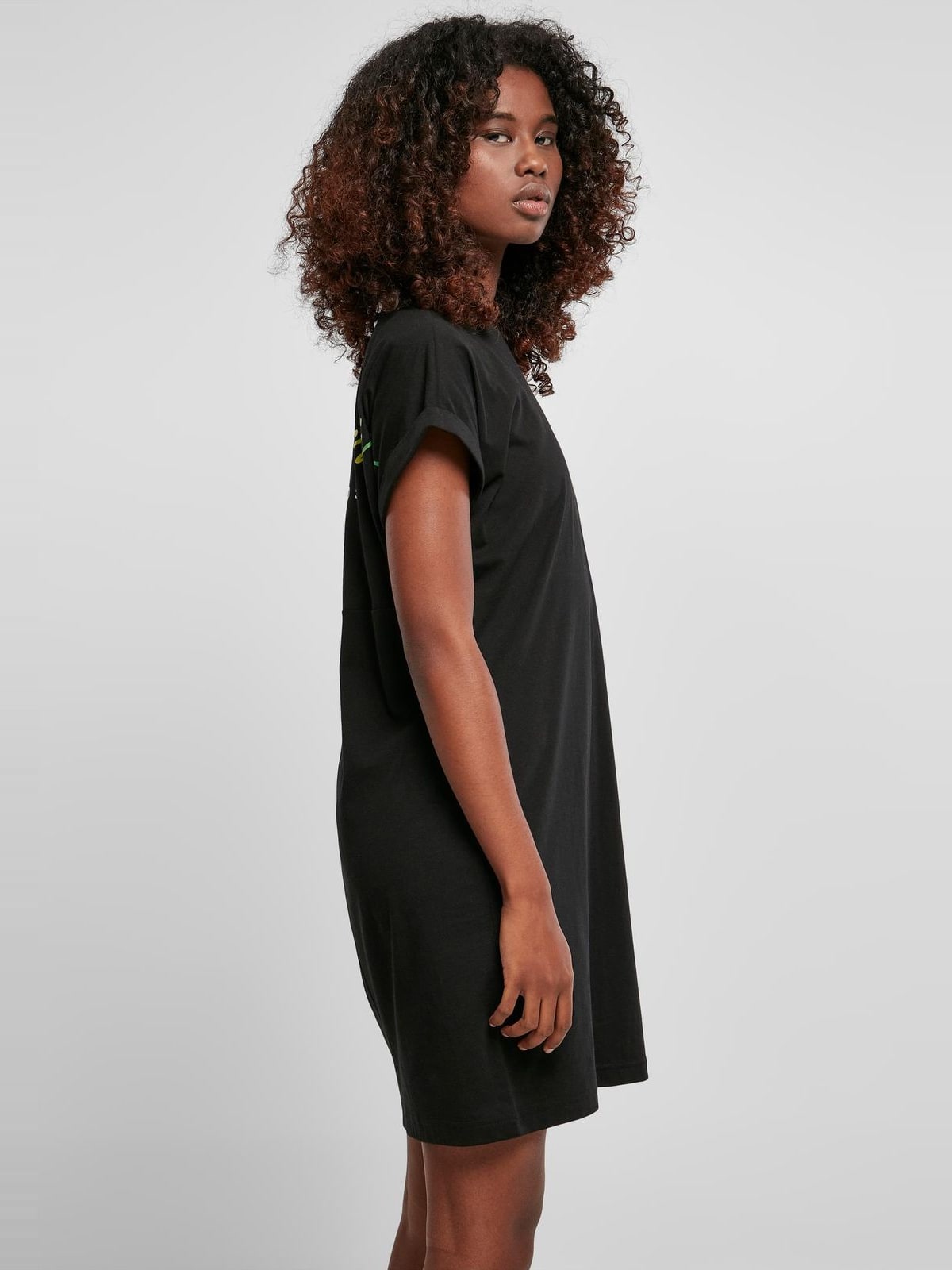 Γυναικείο Φόρεμα Rainbow Tee TB4793 Urban Classics Black/Rainbow Black