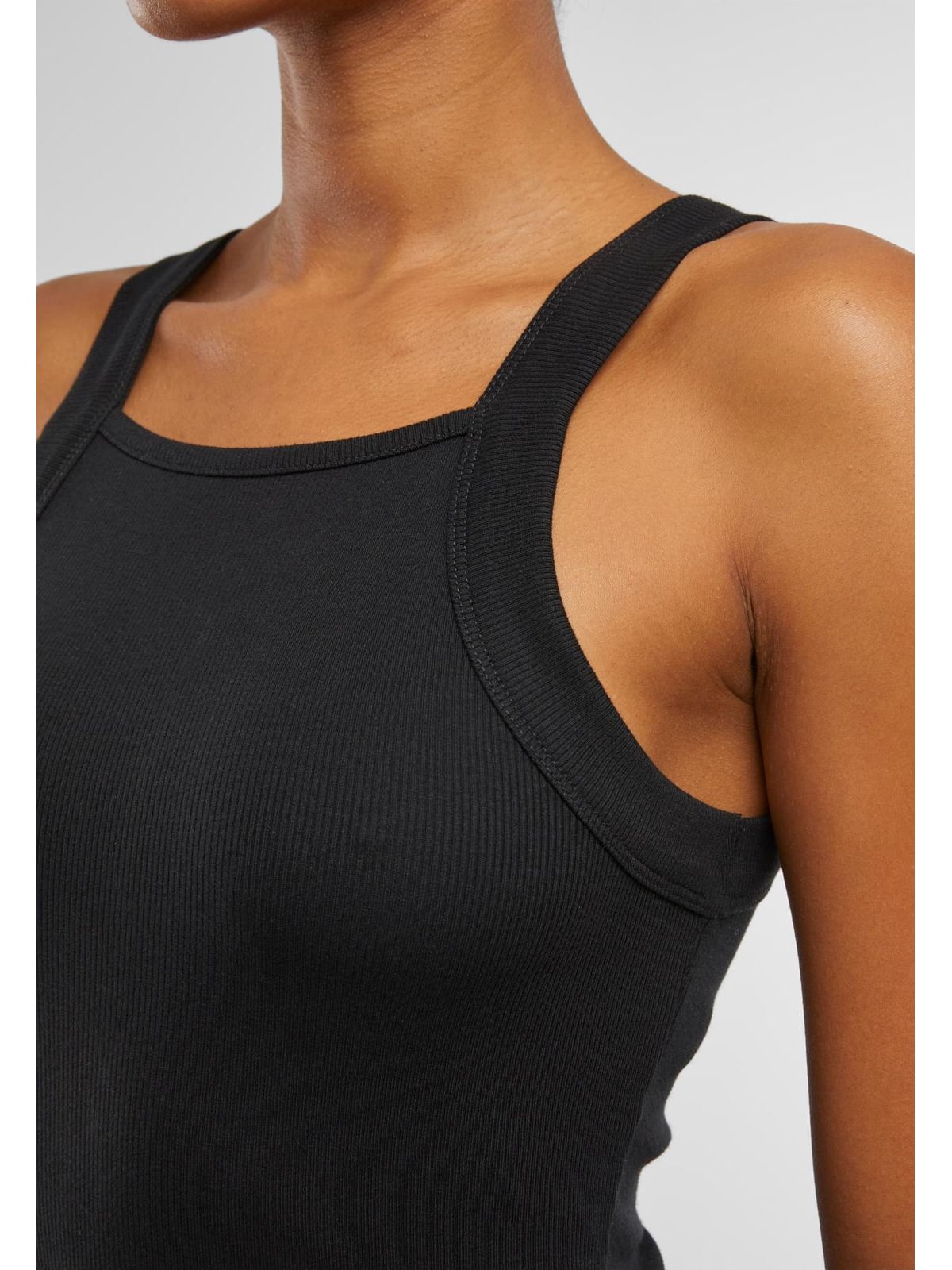 Ladies Midi Rib Jersey Dress Urban Classics TB7526-00007 black