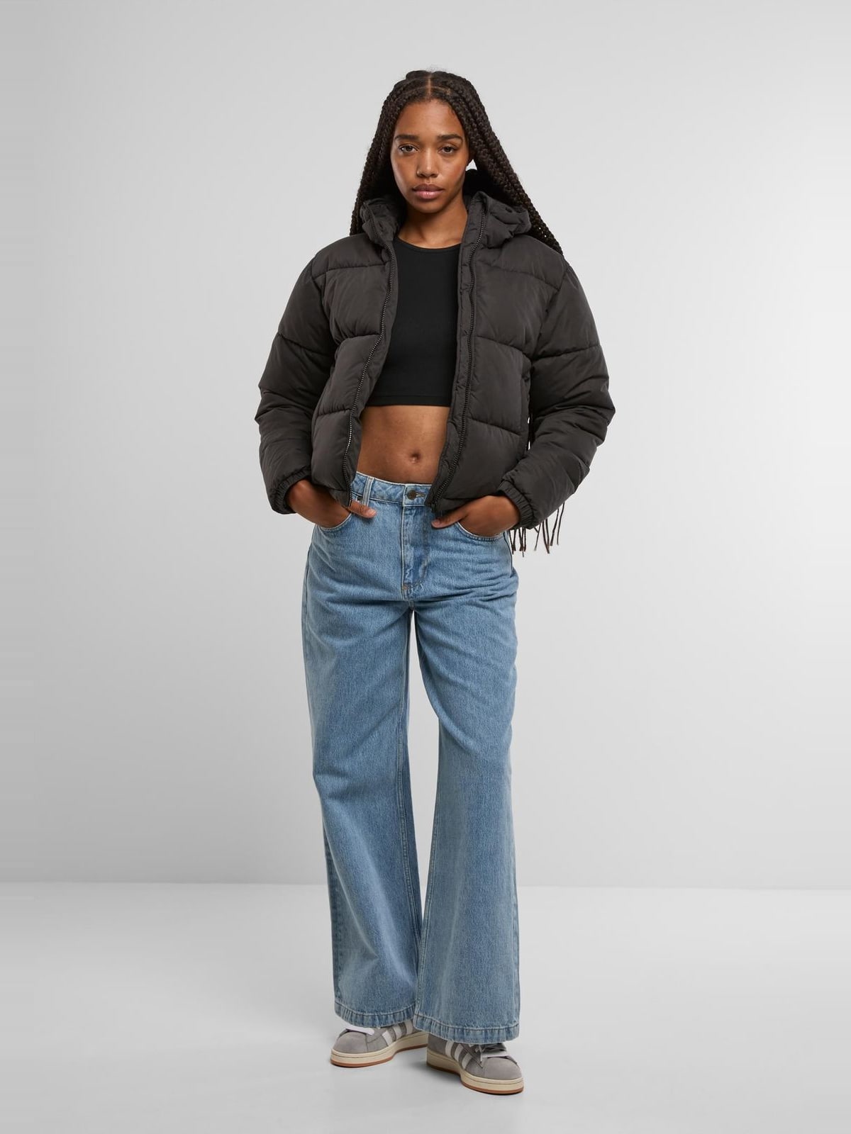 Γυναικείο Μπουφάν Puffer με Κουκούλα TB7587 Urban Classics Black