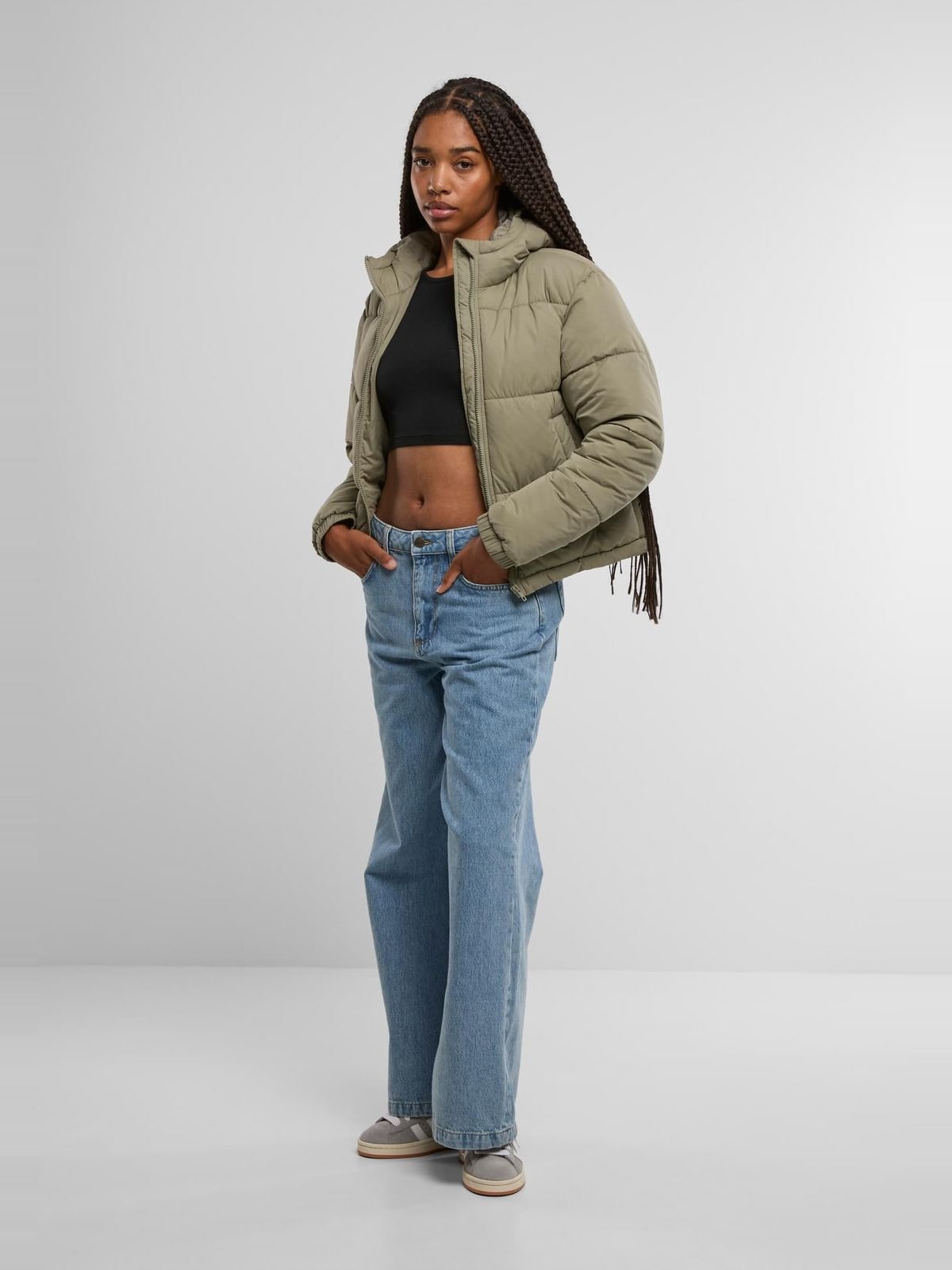 Γυναικείο Μπουφάν Puffer με Κουκούλα TB7587 Urban Classics paleolive