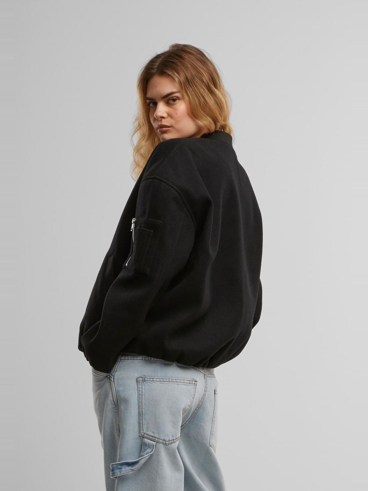 Γυναικείο Μπουφάν Bomber Faux Wool TB8107 Urban Classics Black