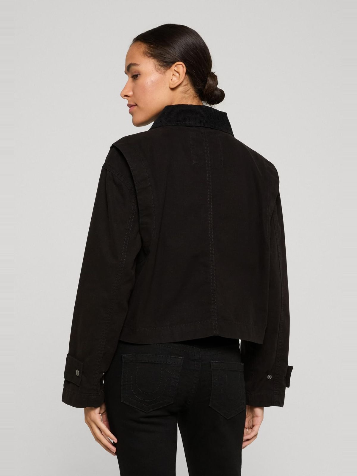 Γυναικείο Cropped Βαμβακερό Μπουφάν TB7726 Urban Classics Black