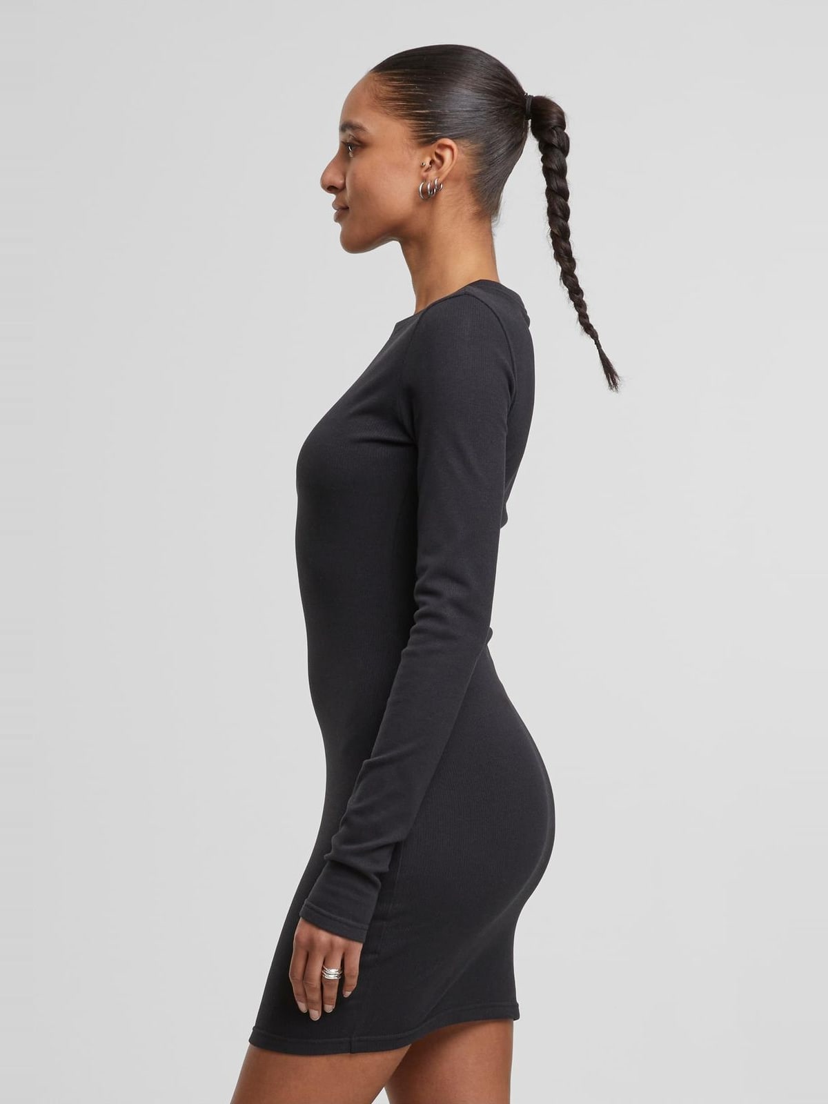 Γυναικείο Φόρεμα Cozy Rib Jersey TB7784 Urban Classics Black