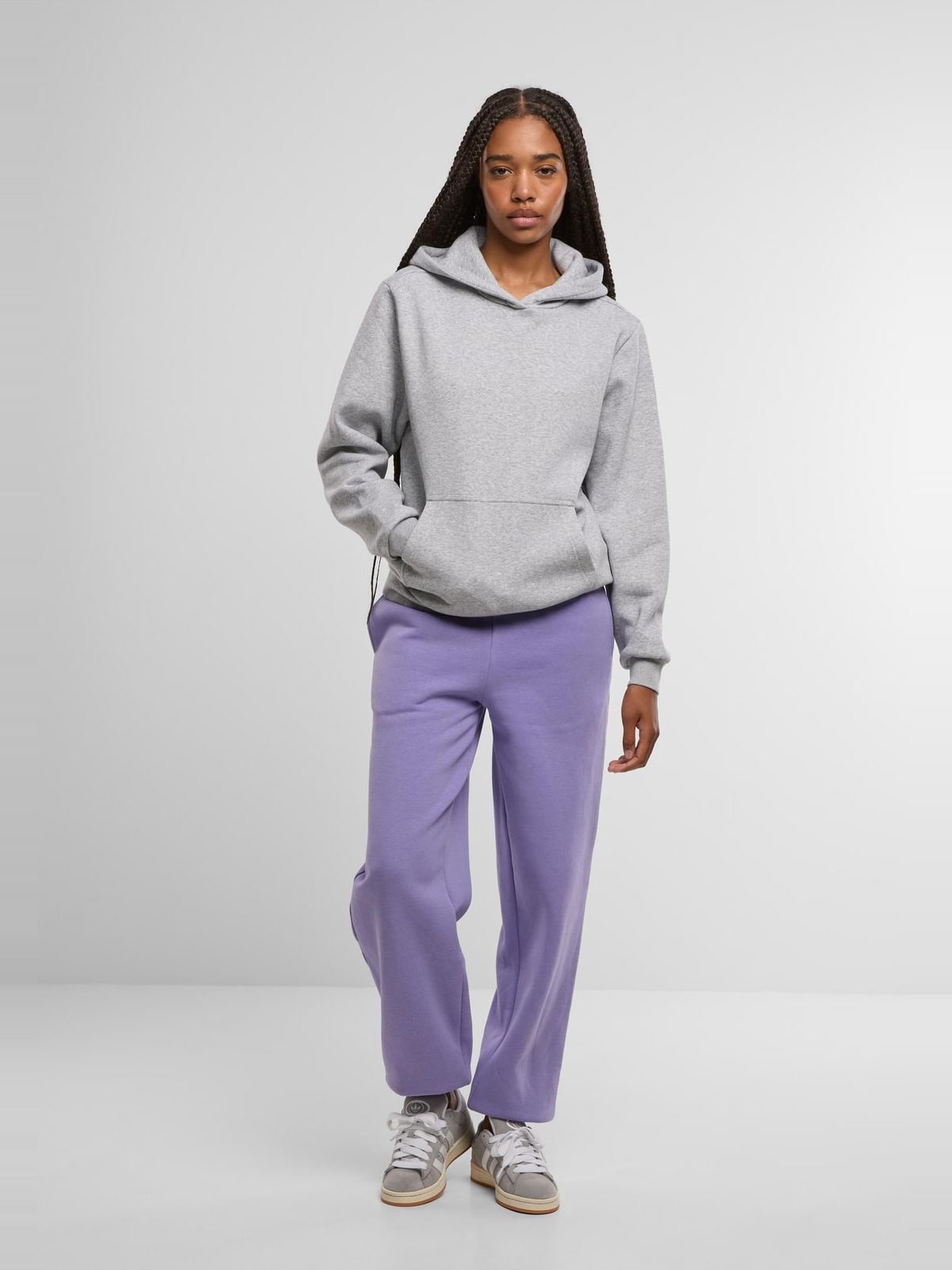Γυναικείο Φούτερ με Κουκούλα Ladies Fluffy Hoody TB7105-03061 Urban Classics Heathergrey