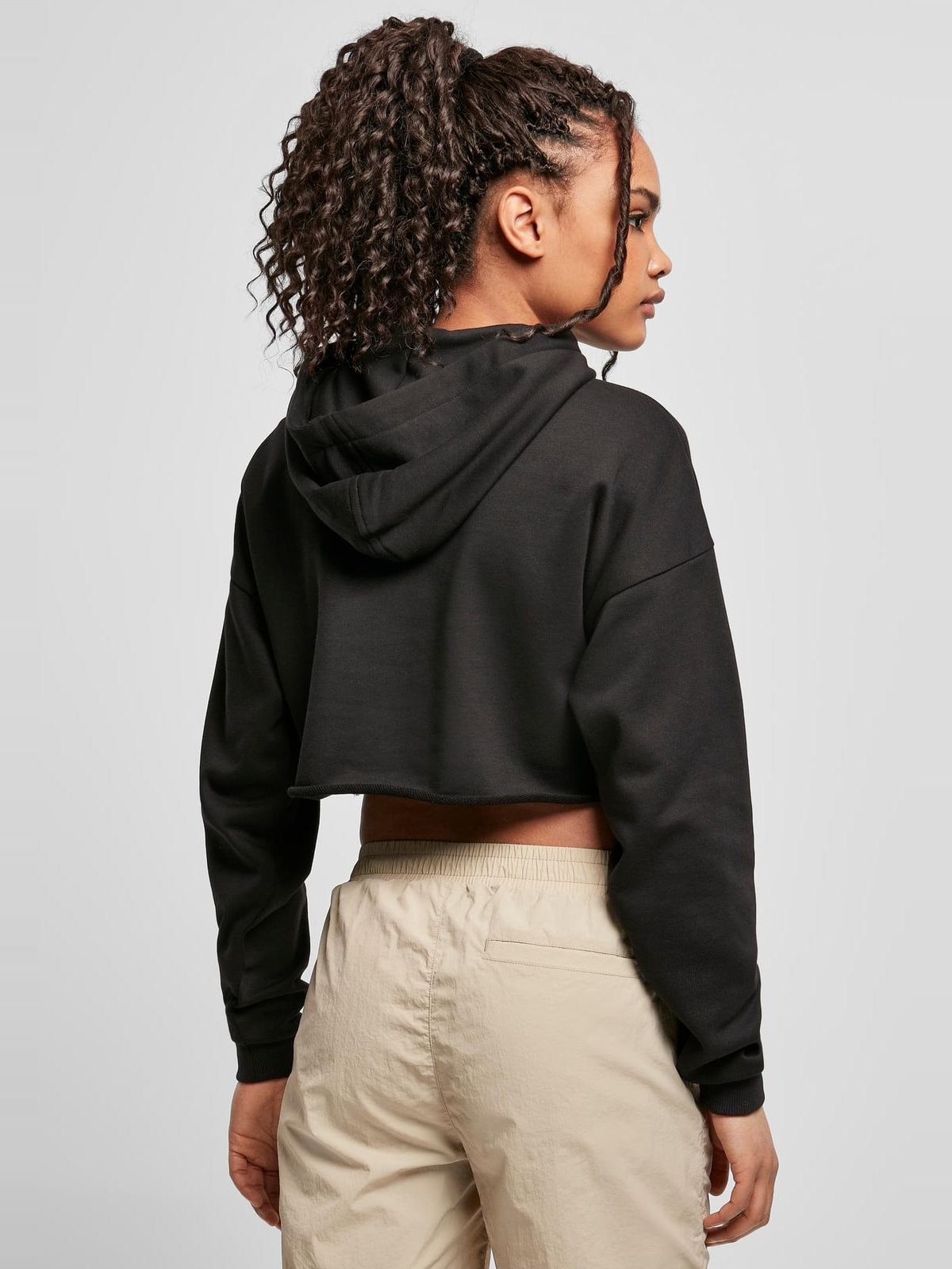 Γυναικείο Φούτερ Oversized Cropped TB4356 Urban Classics Black