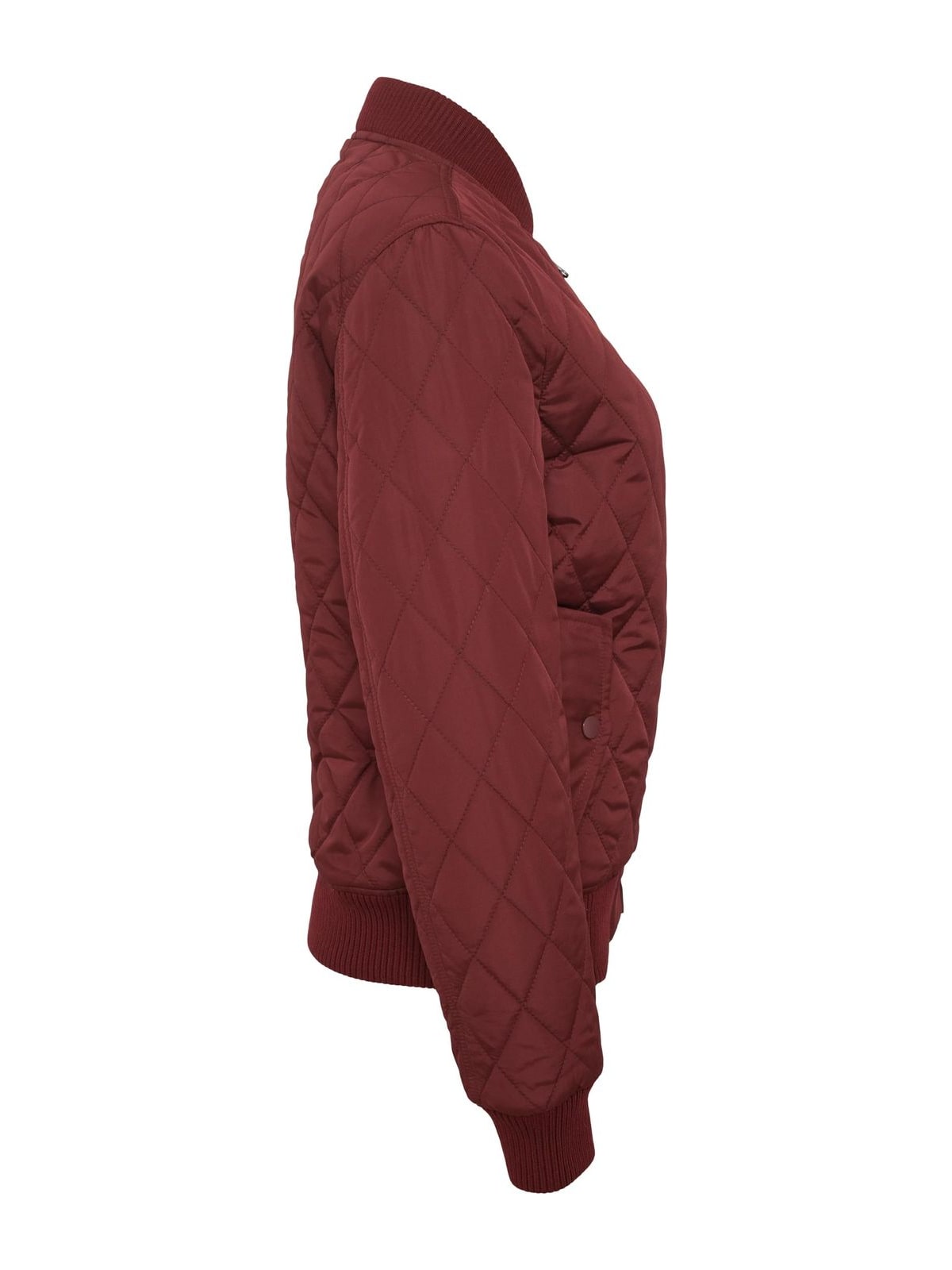 Γυναικείο Μπουφάν Diamond Quilt Nylon TB806 Urban Classics Black Burgundy