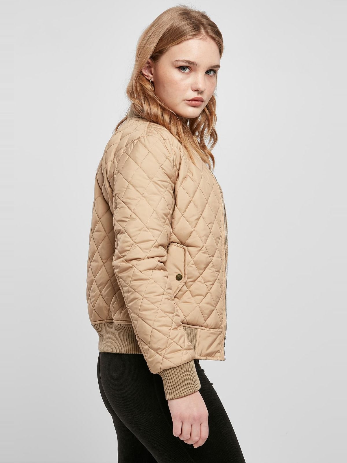 Γυναικείο Μπουφάν Diamond Quilt Nylon TB806 Urban Classics unionbeige