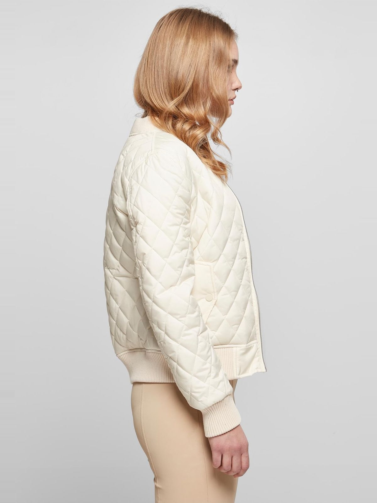 Γυναικείο Μπουφάν Diamond Quilt Nylon TB806 Urban Classics Whitesand