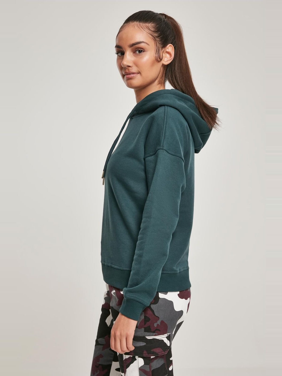 Γυναικείο Φούτερ με Κουκούλα TB1524 Urban Classics Bottlegreen