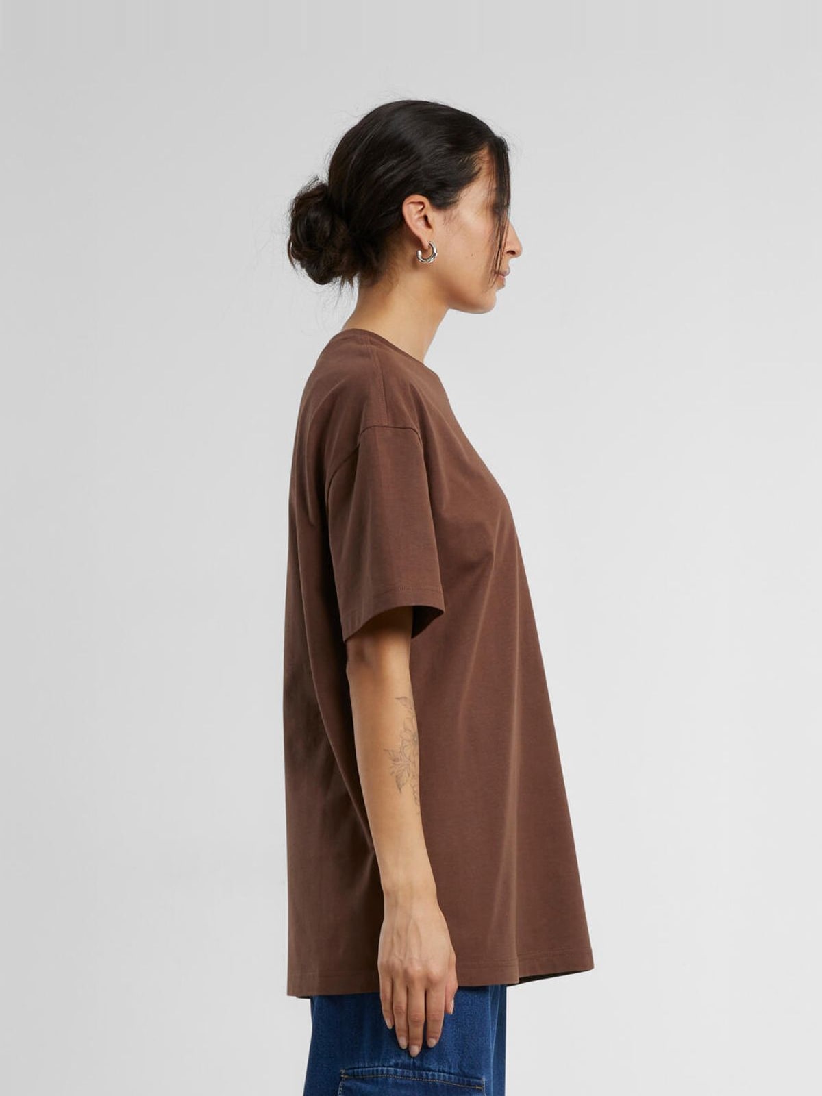 Γυναικείο T-shirt Oversized Boyfriend BY149 Build Your Brand Chocolate Brown