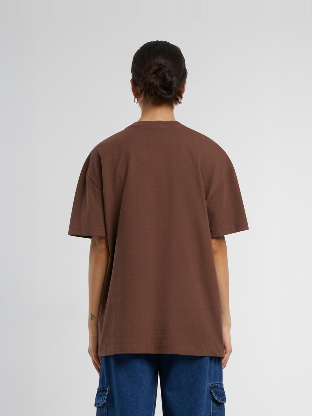 Γυναικείο T-shirt Oversized Boyfriend BY149 Build Your Brand Chocolate Brown