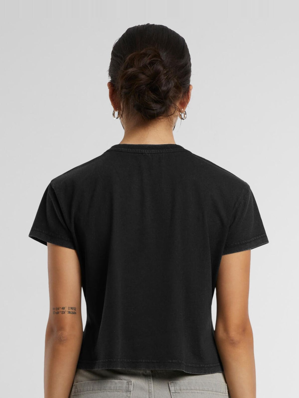 Γυναικείο T-shirt Vintage Cropped BY305 Build Your Brand Black