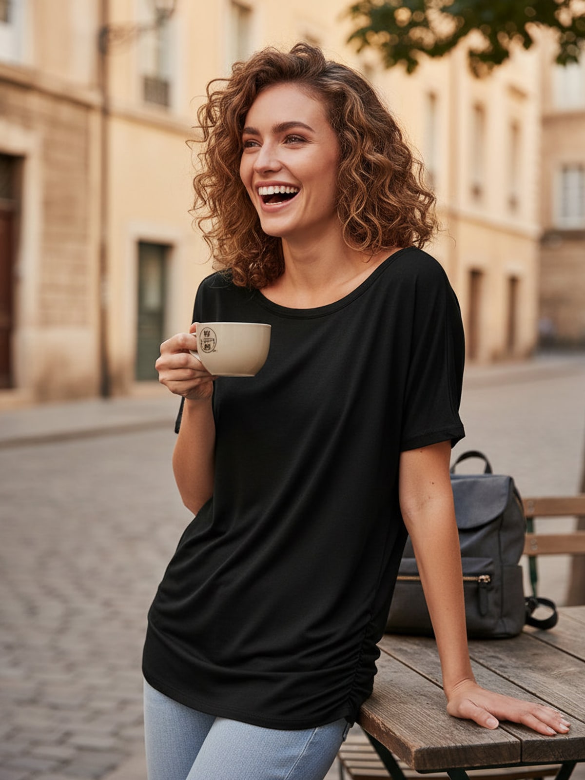 Γυναικείο T-shirt BY040 Build Your Brand Βισκόζη Black