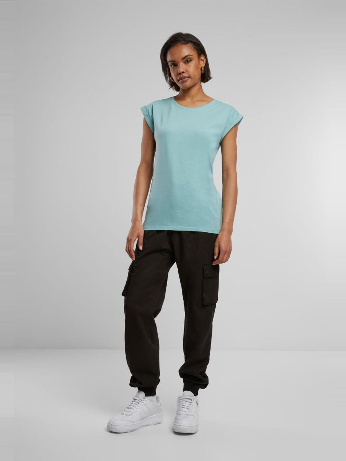 Γυναικείο T-shirt BY021 Build Your Brand Extended Shoulder Tee Blue Mint