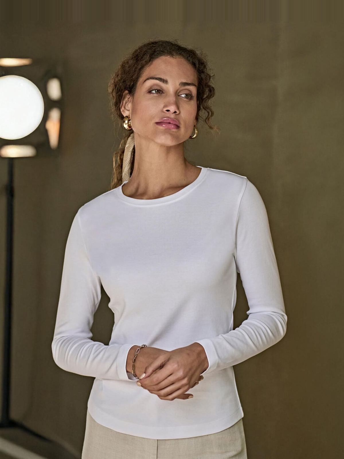 Γυναικείο Μακρυμάνικο T-Shirt Interlock 590 Tee Jays White