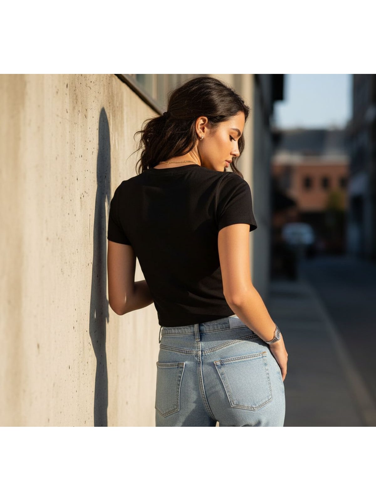 Γυναικείο Cropped T-Shirt BY042 Build Your Brand Black