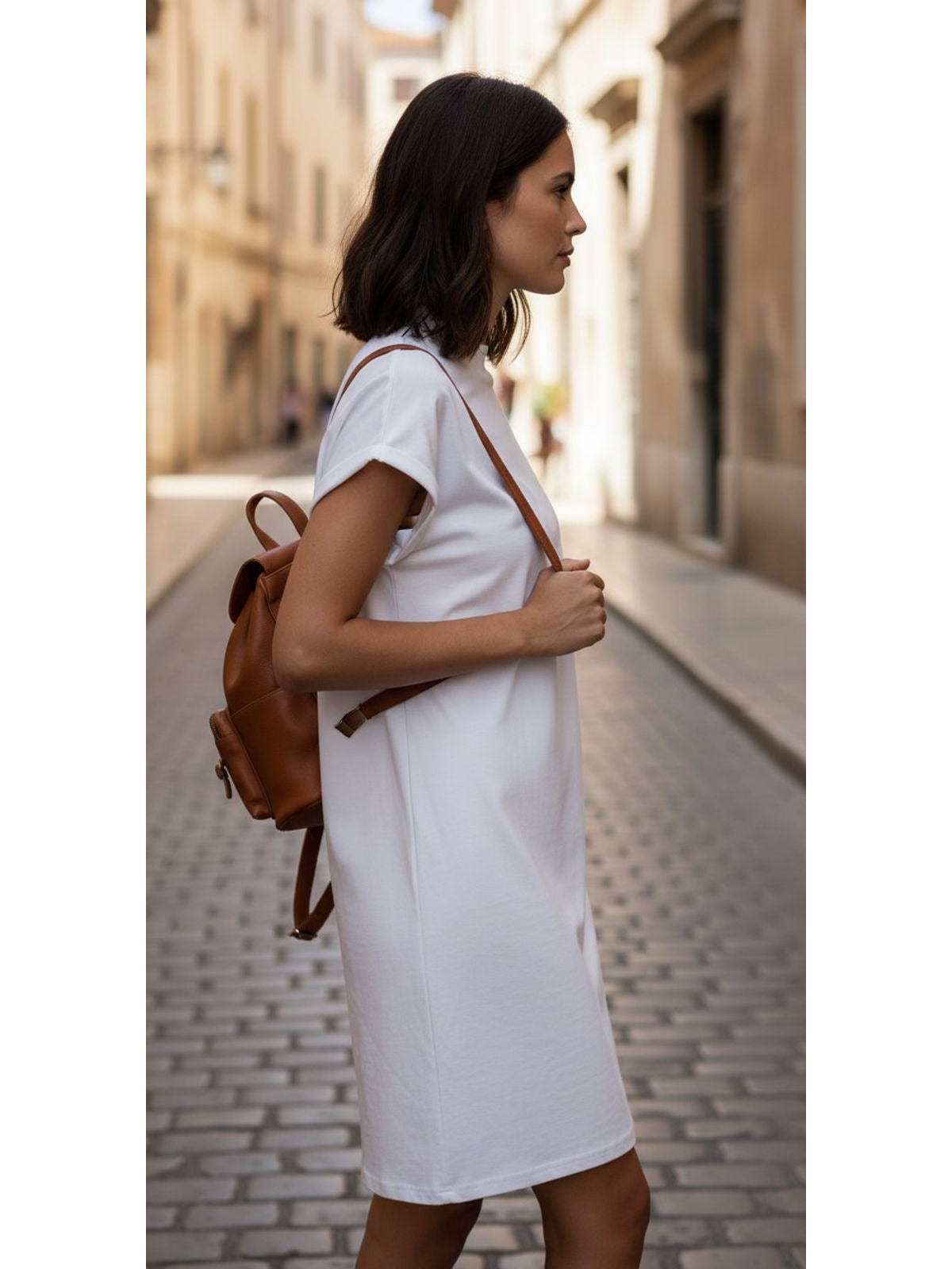 Γυναικείο Φόρεμα T-Shirt BY101 Build Your Brand Turtle Neck White