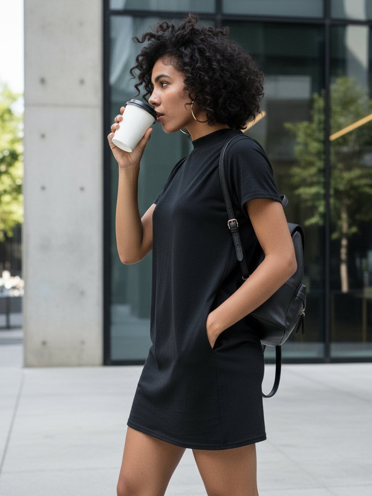 Γυναικείο Φόρεμα T-Shirt BY101 Build Your Brand Turtle Neck Black