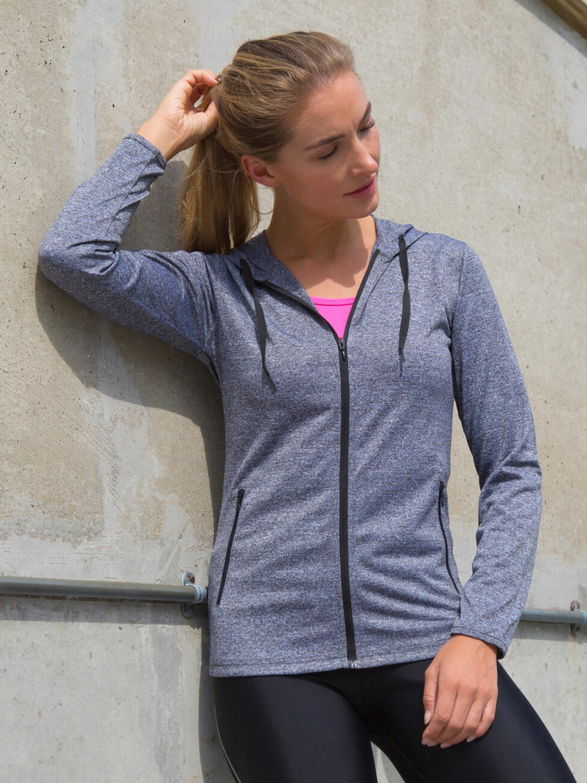 Γυναικείο Hooded Tee-Jacket S277F Spiro Marl Grey