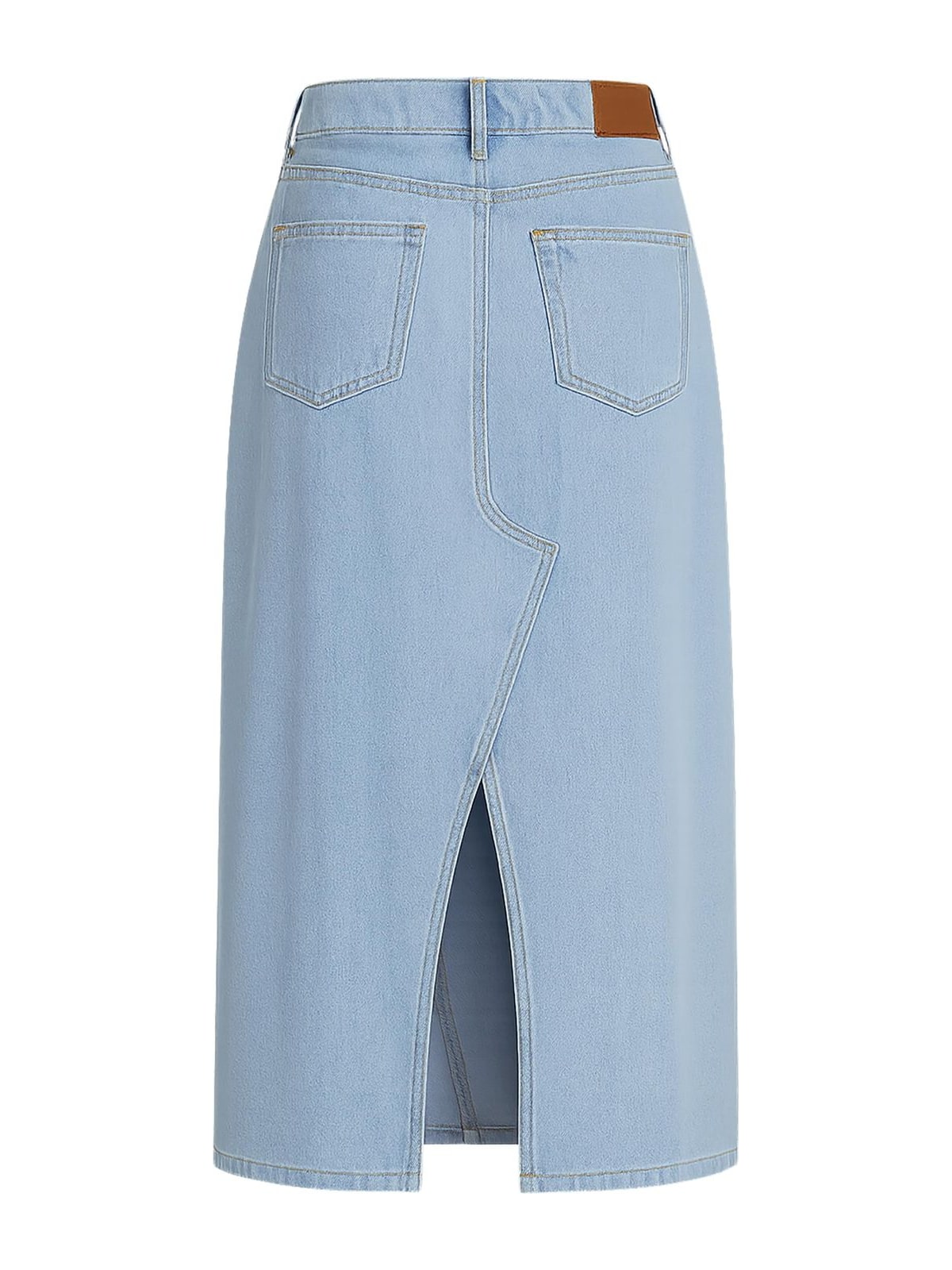 Φούστα midi Ladies Soft Denim με 5 τσέπες TB7443-12689 Urban Classics new light blue washed