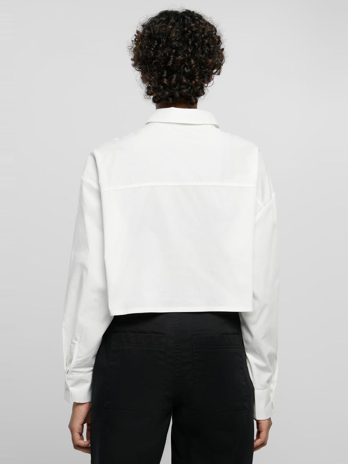 Cropped oversized μπλούζα με μακριά μανίκια TB6065-00220 Urban Classics white