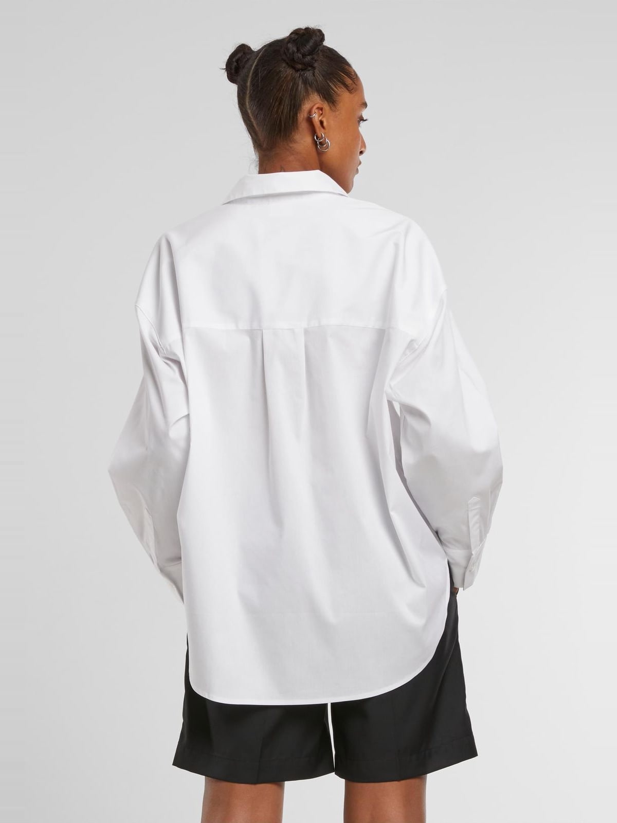 Oversized βαμβακερή μπλούζα με κανονικό γιακά TB7177-00220 Urban Classics white