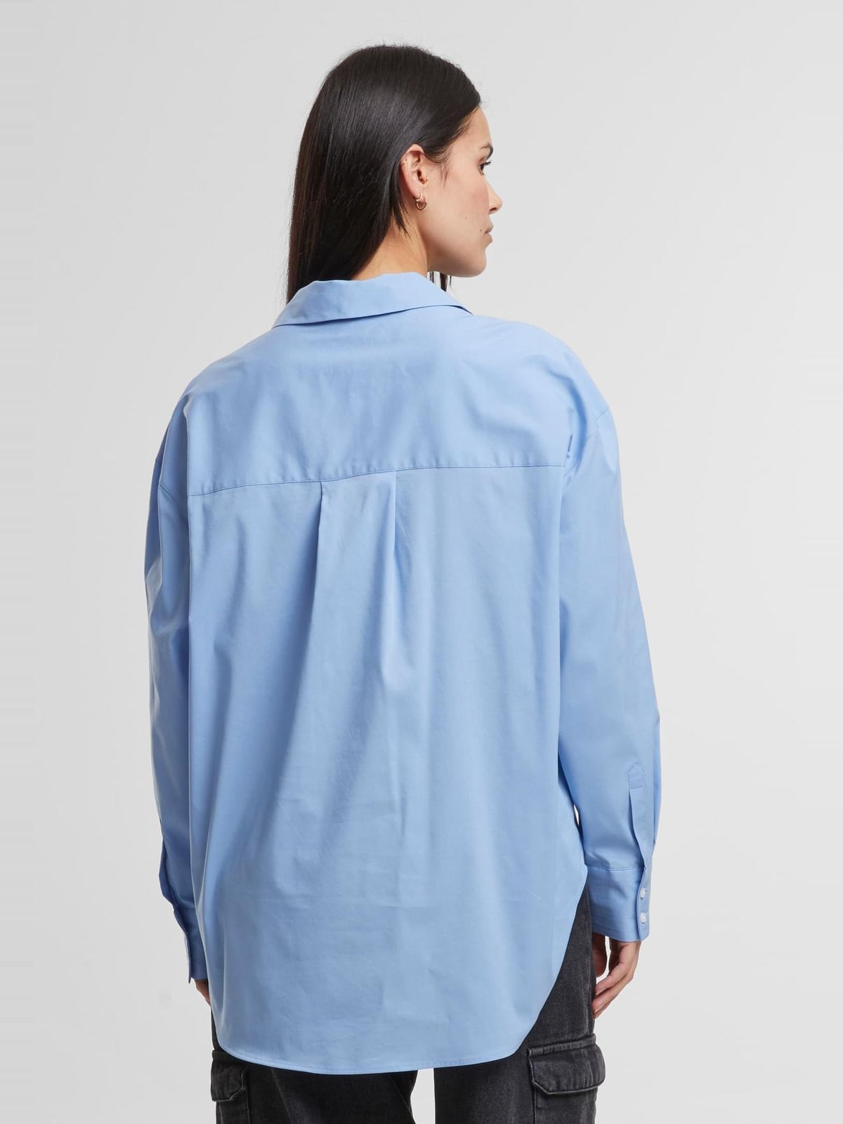 Oversized βαμβακερή μπλούζα με κανονικό γιακά TB7177-18327 Urban Classics powderblue