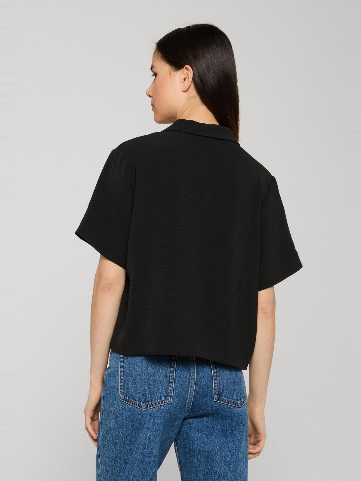 Γυναικεία μπλούζα Resort Shirt με δομημένη ύφανση TB8283-00007 Urban Classics black
