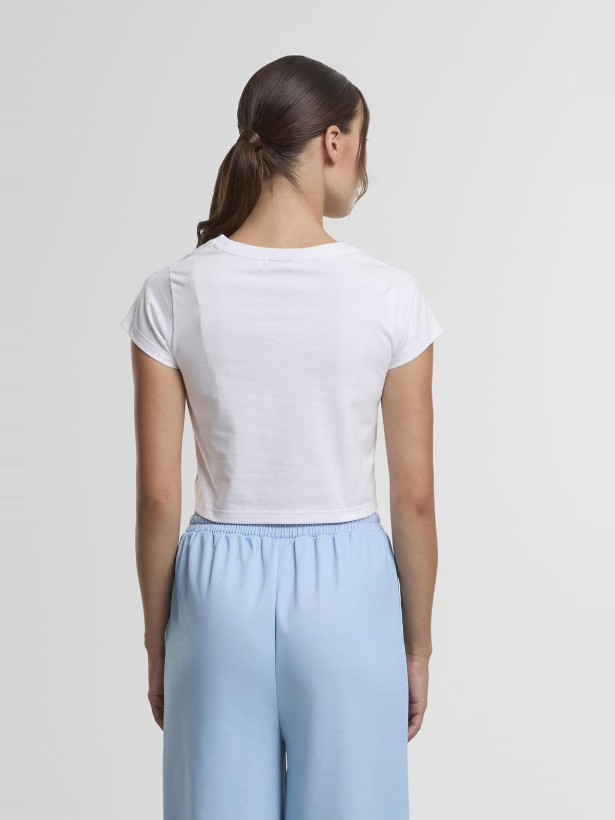 Cropped T-shirt Fast με μινιμαλιστικό λογότυπο DLTS140-05104 Dangerous DNGRS bright white