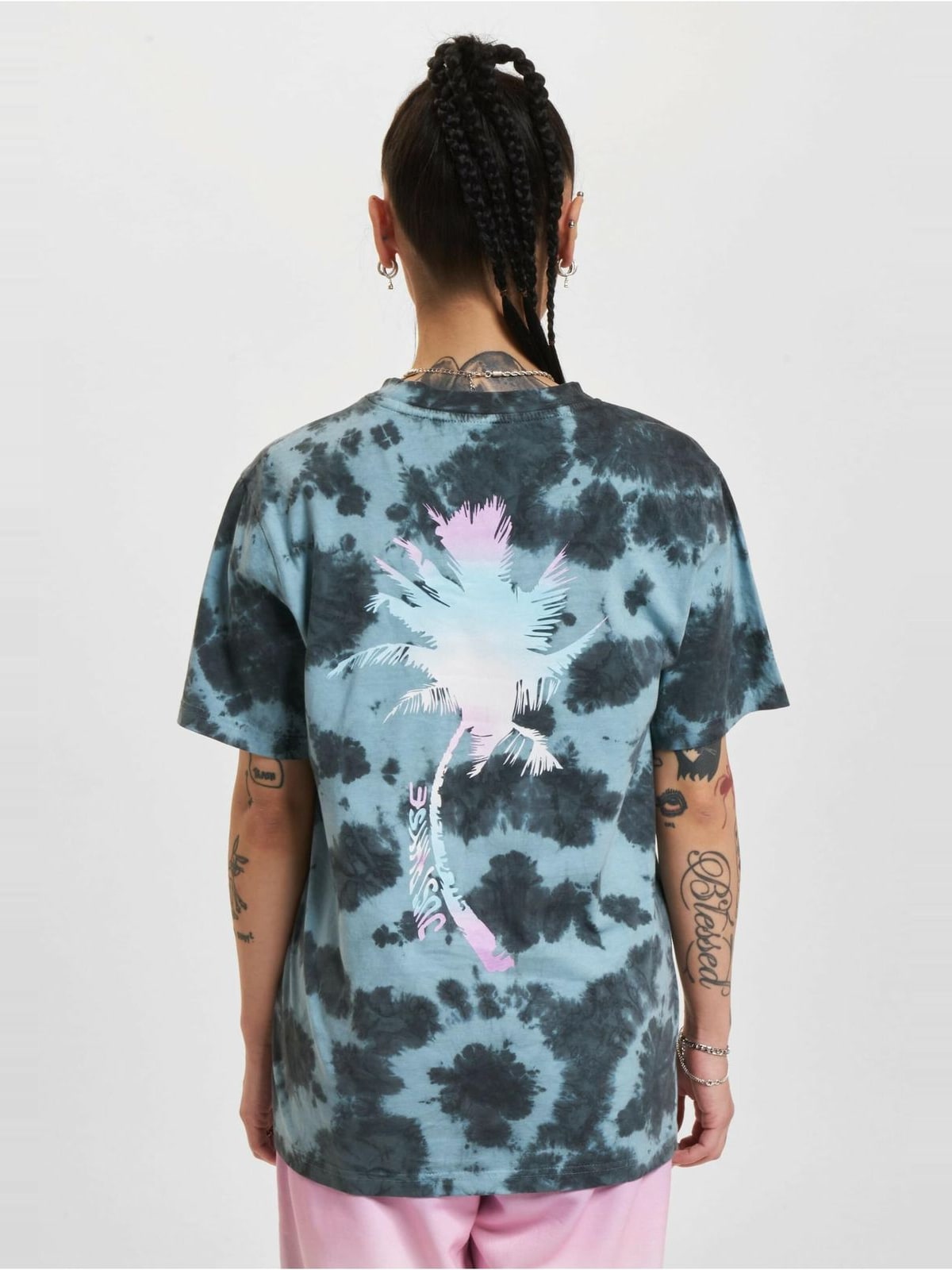 T-shirt Lost Paradise με σχέδιο tie-dye JLTS273-02510 Just Rhyse blue/multicolor