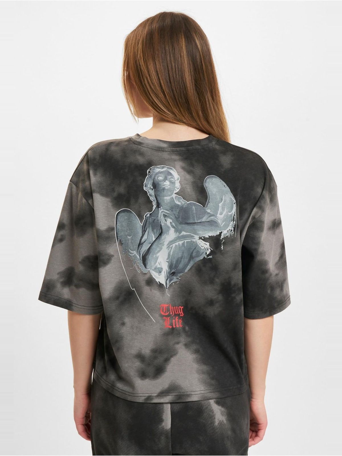 Oversized μπλούζα Sky με μαλακή βαμβακερή υφή TLLTS1030-01198 Thug Life black/grey