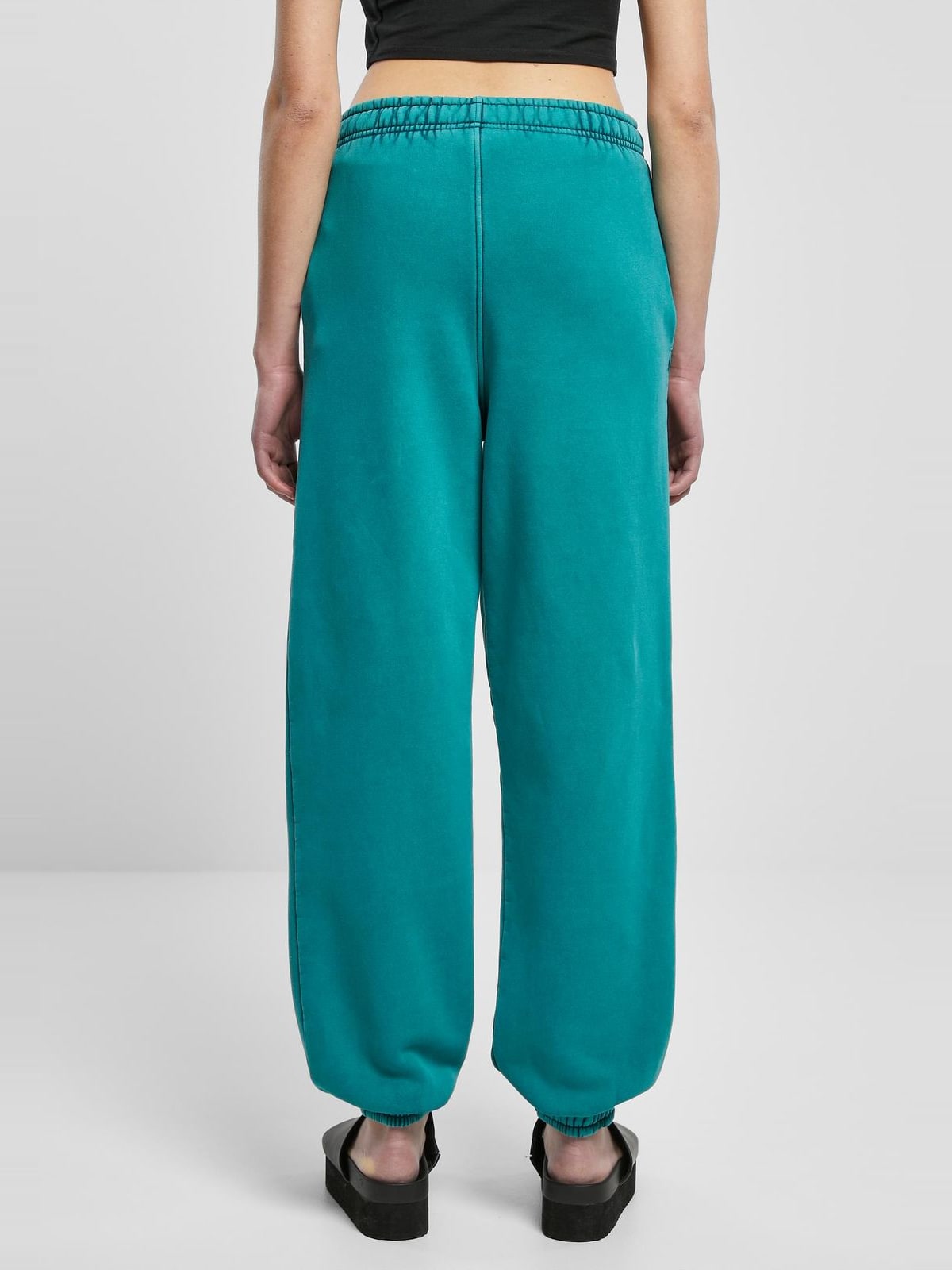 Γυναικείες παντελόνες φόρμας High Waist με stone washing TB6035-04429 Urban Classics watergreen