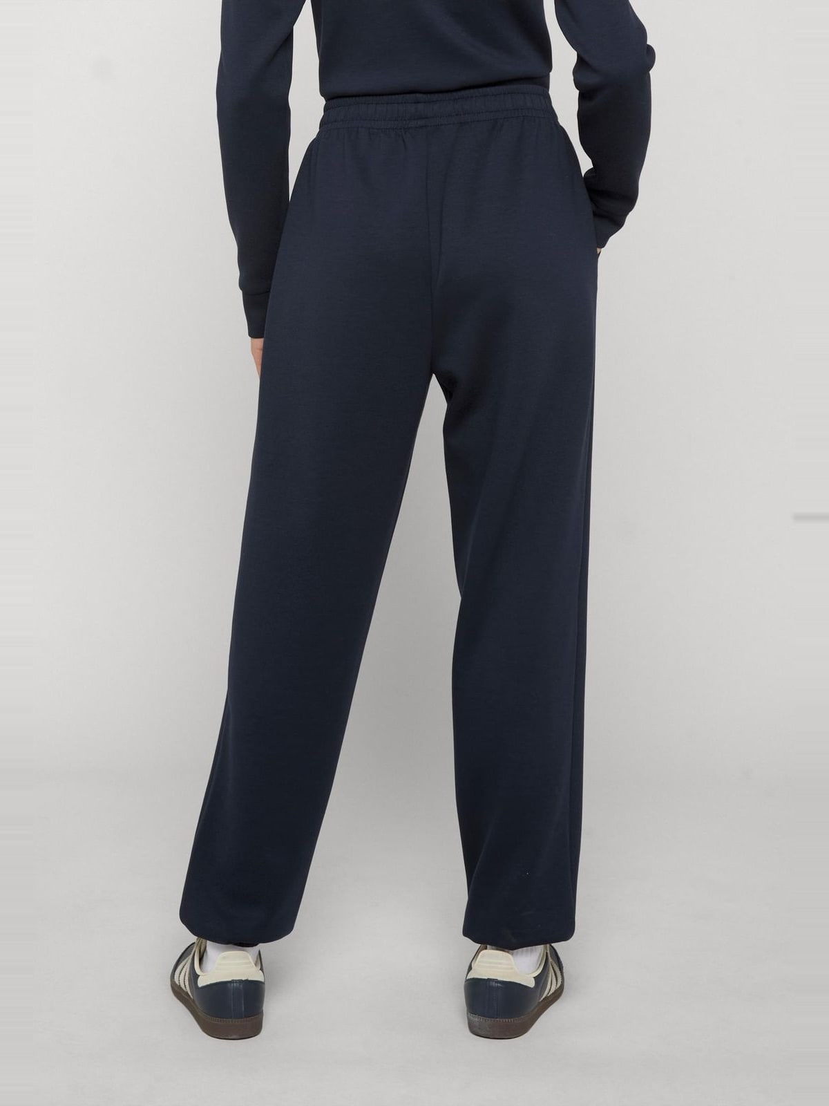 Γυναικείες παντελόνες jogger Slim Fit Scuba με κομψή γραμμή TB8145-00155 Urban Classics navy