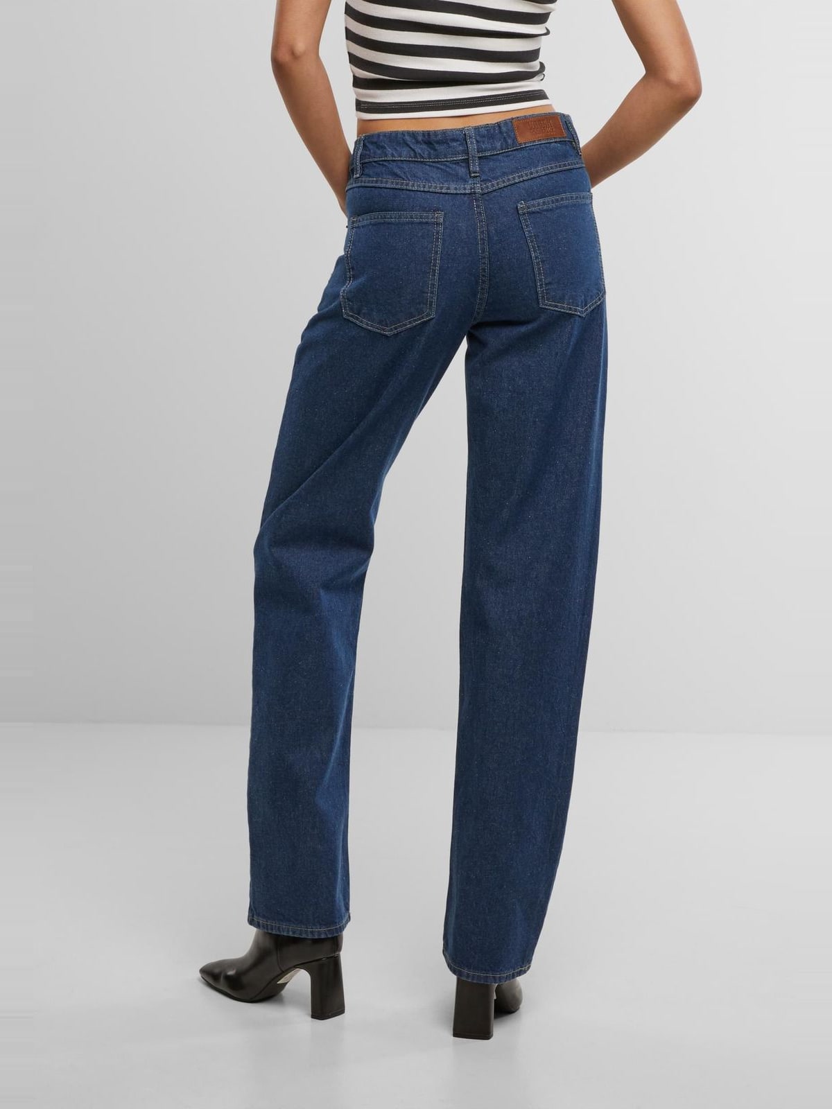 Ladies Straight Fit Denim με κανονική εφαρμογή TB7193-19924 Urban Classics mid deep blue washed