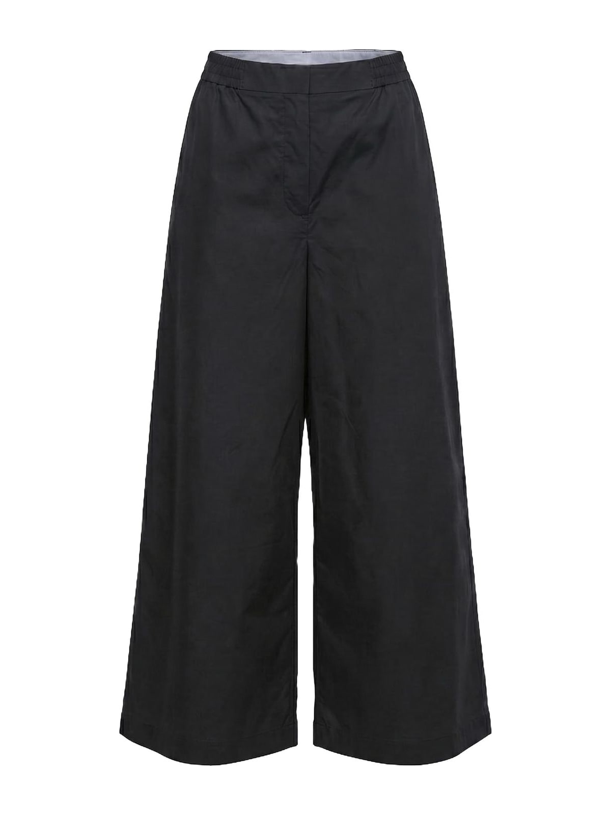 Φαρδιές cropped παντελόνες Ladies Popeline με ελαστική μέση TB8279-00007 Urban Classics black