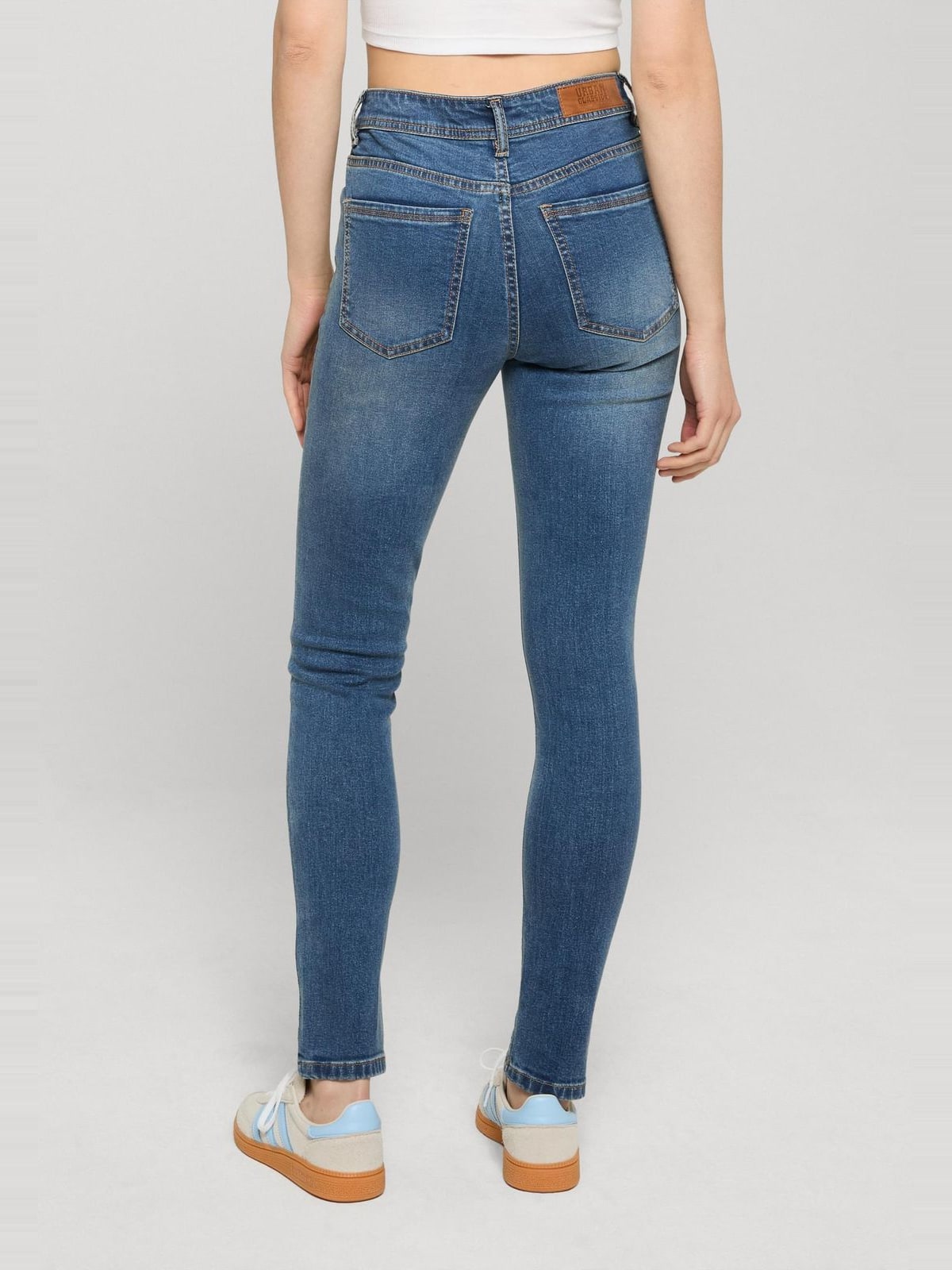 Ladies Skinny Fit Denim με άνετη εφαρμογή TB8370-04326 Urban Classics light blue washed