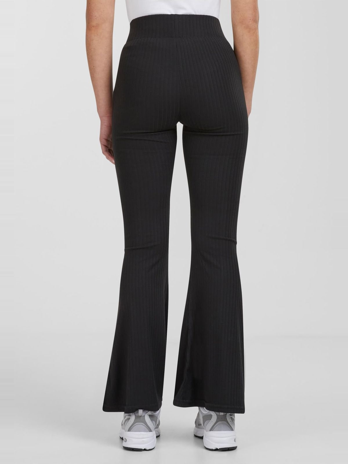Γυναικεία κολάν High Waist Rib Flared με ελαστική ζώνη TB5031-00007 Urban Classics black