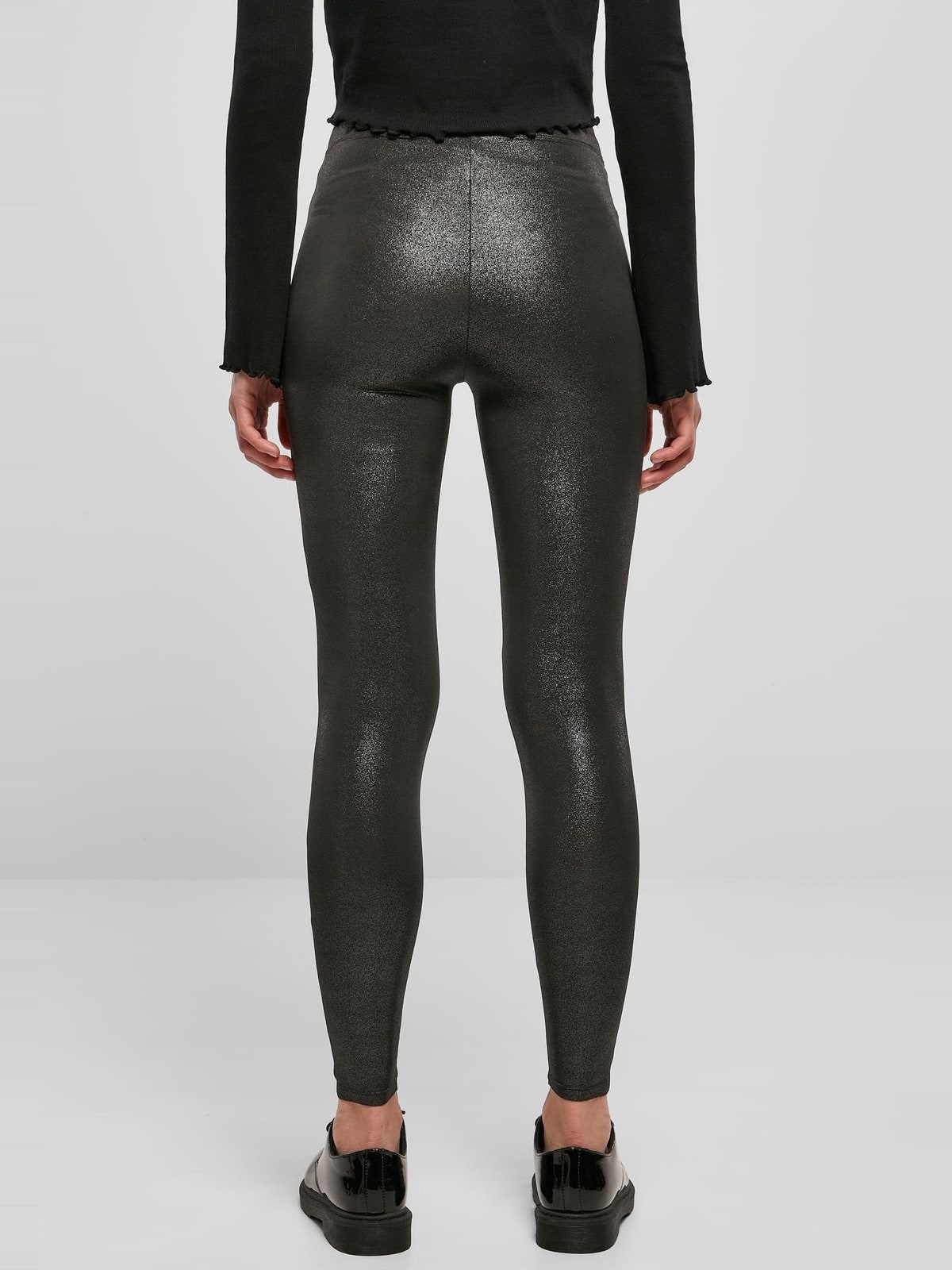 Γυναικεία κολάν High Waist Glamour με ελαστικό λάστιχο στη μέση TB5428-04005 Urban Classics sparklingblack