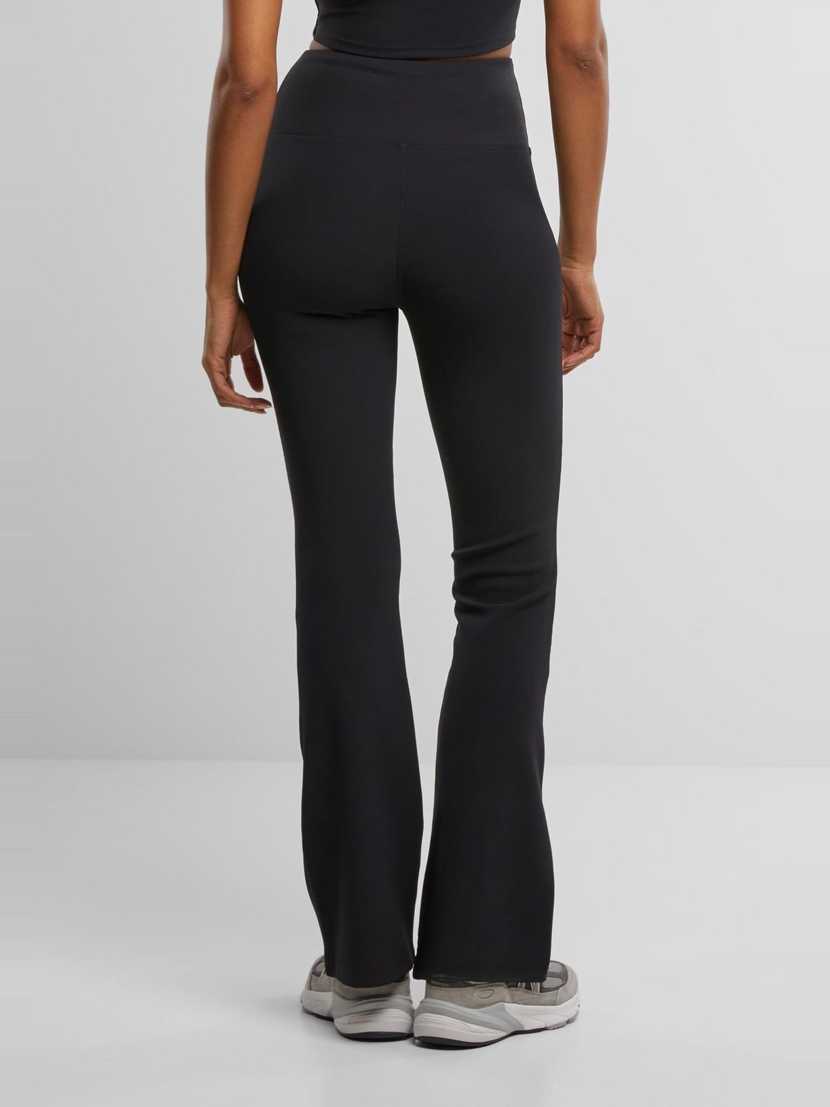 Γυναικείες flared leggings Rib με ψηλή μέση TB7801-00007 Urban Classics black