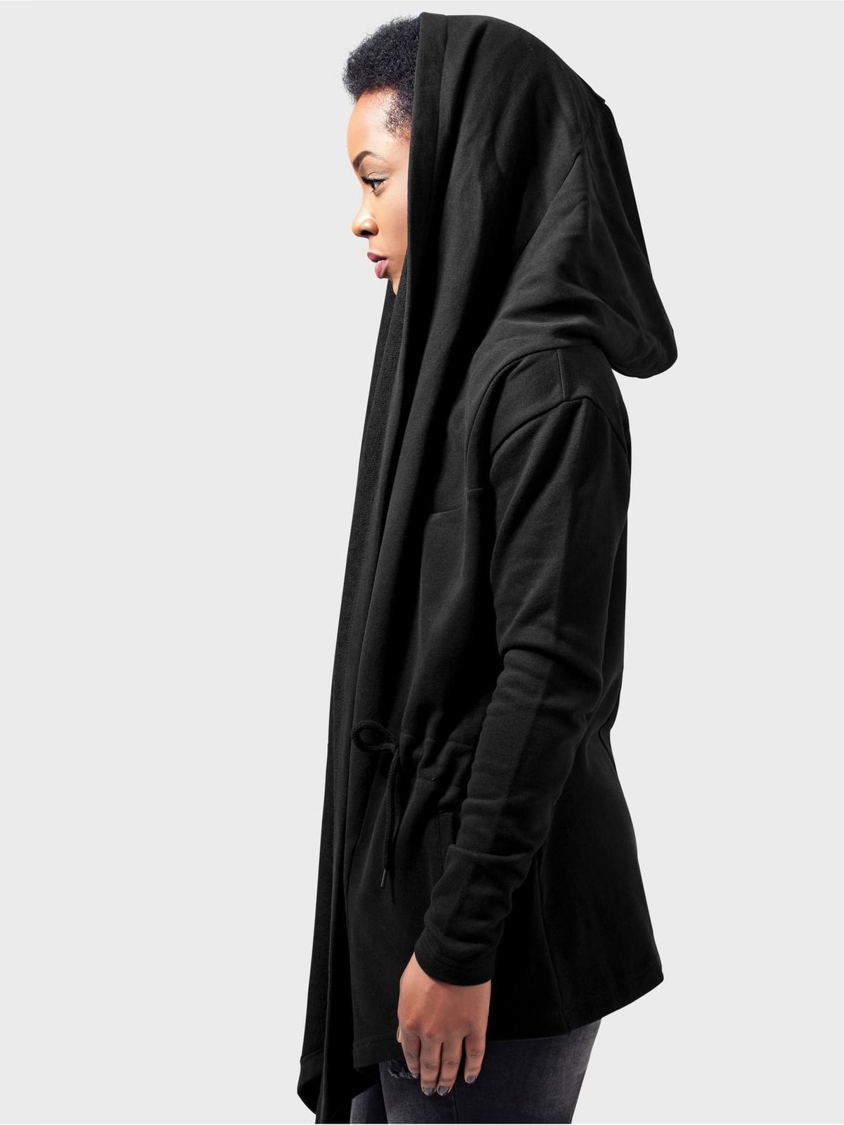 Ladies Hooded Sweat Cardigan TB1330-00007 Urban Classics black