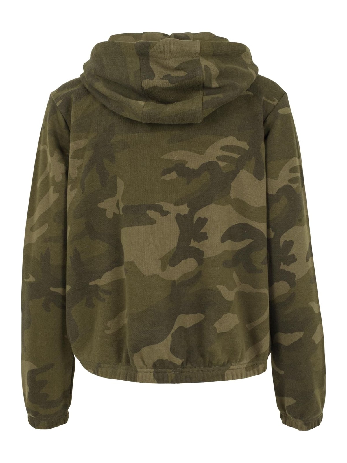 Cropped hoodie με σχέδιο καμουφλάζ και κουκούλα TB1636-00775 Urban Classics olive camo