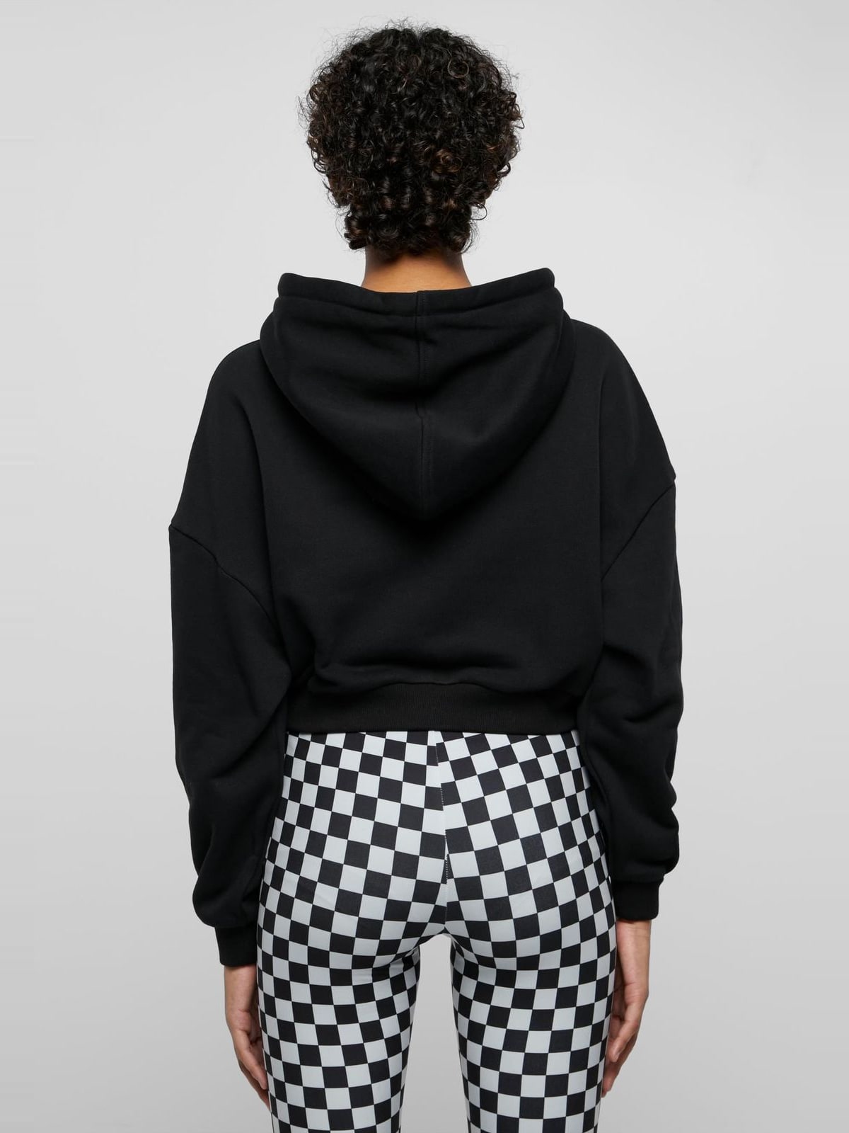 Γυναικείο cropped Heavy Hoody με μεγάλη κουκούλα TB6085-00007 Urban Classics black