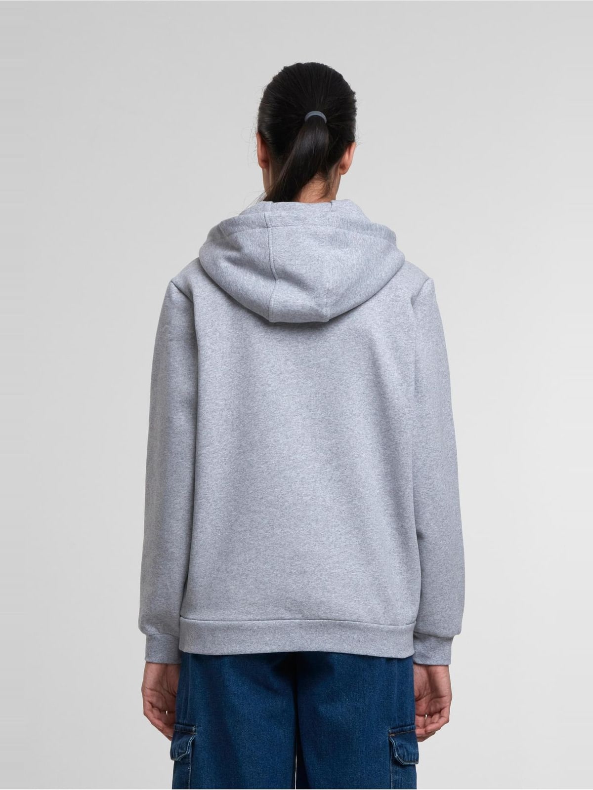 Γυναικείο φούτερ Loose Brushed Fleece Hoody με κουκούλα TB7433-14146 Urban Classics melange